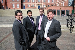 Left to right: James Fry, Vik Moothia, Ben Acheson and Brendan Walsh (partner and head of the Eversheds property team)